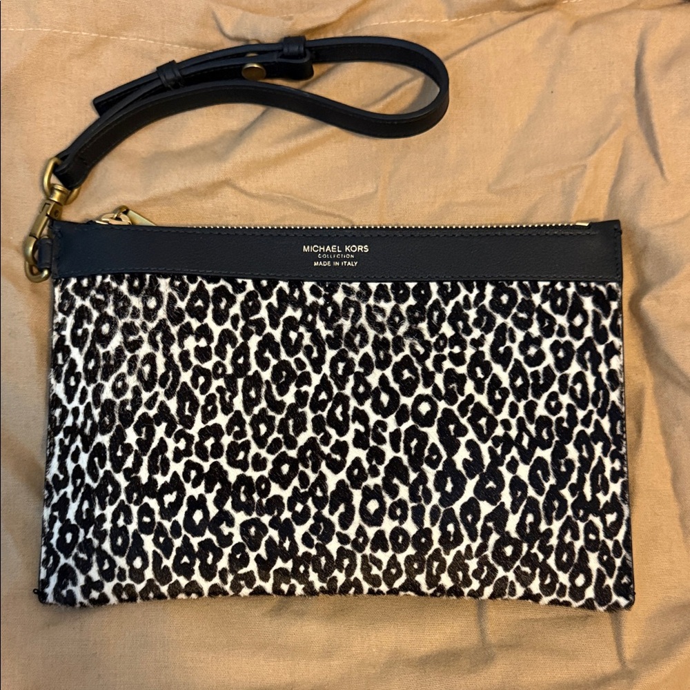 Michael Kors Collection Leopard Print Wristlet